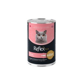 Reflex Plus Sos İçinde Parça Etli Somonlu 400 gr Yetişkin Kedi Konservesi