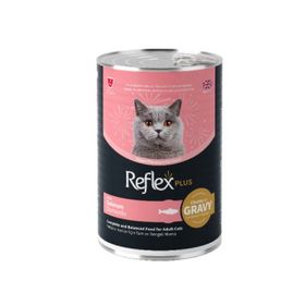 Reflex Plus Sos İçinde Parça Etli Somonlu 400 gr Yetişkin Kedi Konservesi