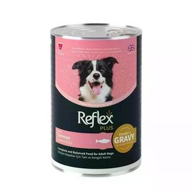 Reflex Plus Sos İçinde Parça Etli Somonlu 400 gr Yetişkin Köpek Konservesi