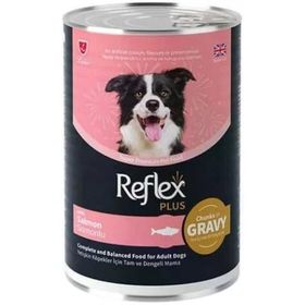 Reflex Plus Sos İçinde Parça Etli Somonlu 400 gr Yetişkin Köpek Konservesi