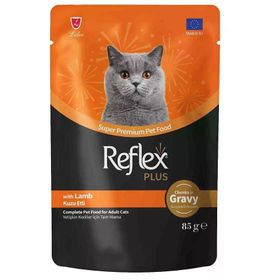 Reflex Plus Soslu Kuzu Etli 85 gr Yetişkin Kedi Konservesi