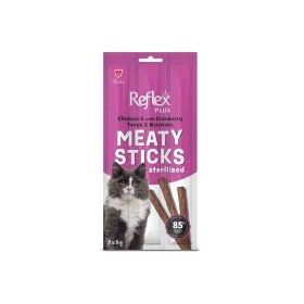 Reflex Plus Tavuk ve Kızılcıklı Kısırlaştırılmış 3x15 gr Kedi Ödül Çubuğu