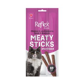 Reflex Plus Tavuklu ve Kızılcıklı Çubuk Kısırlaştırılmış 3x5 gr Kedi Stick
