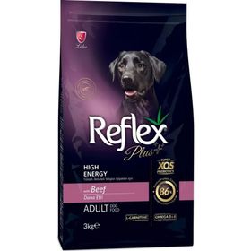 Reflex Plus Yüksek Enerjili Biftekli Köpek Maması Açık Mama 3 kg