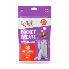 Reflex Pocket Treats Anti-Hairball Tüy Yumağı Kontrolü 60 gr Kedi Ödül Maması