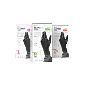 Reflex Siyah L-Xl Beden Yeni Nesil Teknoloji 100'lü Paket Slim Fit Pudrasız Eldiven