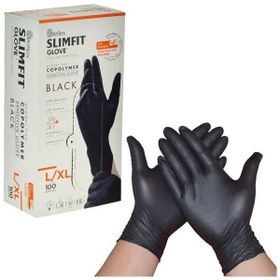 Reflex Siyah L-Xl Beden Yeni Nesil Teknoloji 100'lü Paket Slim Fit Pudrasız Eldiven