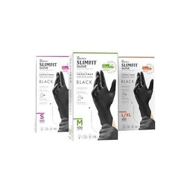 Reflex Siyah M Beden Yeni Nesil Teknoloji 100'lü Paket Slim Fit Pudrasız Eldiven