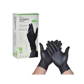 Reflex Siyah M Beden Yeni Nesil Teknoloji 100'lü Paket Slim Fit Pudrasız Eldiven