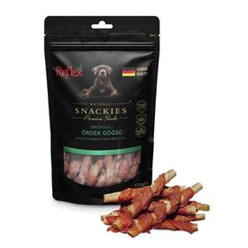 Reflex Snackies Natural Brokolili Ördek Göğsü Tahılsız 170 gr Köpek Ödül Çubuğu