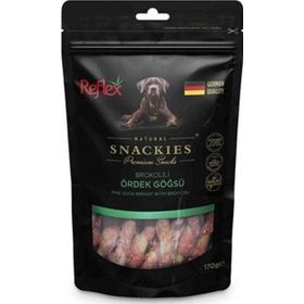 Reflex Snackies Natural Brokolili Ördek Göğsü Tahılsız 170 gr Köpek Ödül Çubuğu