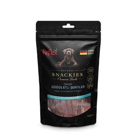 Reflex Snackies Natural Ördek Göğüs Etli Şerit Tahılsız 90 gr Köpek Ödül Maması