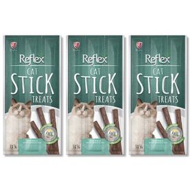 Reflex Tahılsız Kuzu Eti ve Kedi Çimli Stick Kedi Ödül Maması 3 x 5 gr x 3 Adet