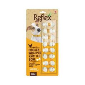 Reflex Tavuk Etli 8'li 100 gr Düğümlü Kemik