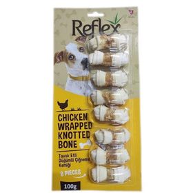 Reflex Tavuk Etli 8'li 100 gr Düğümlü Kemik