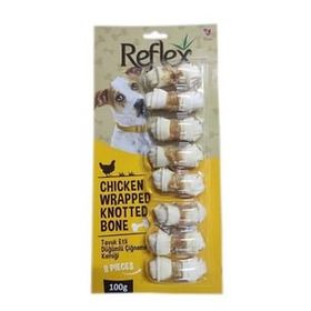 Reflex Tavuk Etli 8'li 100 gr Düğümlü Kemik
