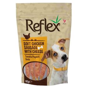 Reflex Tavuklu Peynirli Sosis Yumuşak 80 gr Köpek Ödül Maması