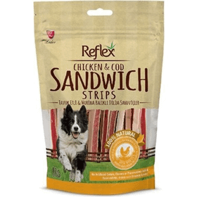 Reflex Tavuklu ve Morina Balık Dilim Sandviç 80 gr Köpek Ödülü