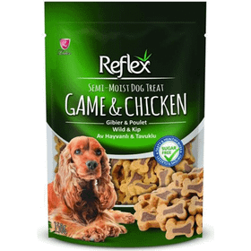 Reflex Yarı Yumuşak Ödül Maması Av Hayvanlı & Tavuklu 6x150 gr