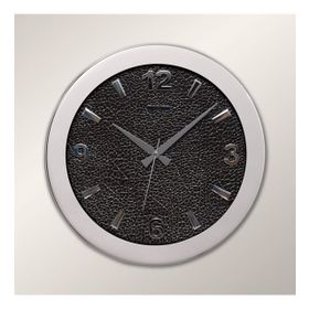 Regal 0085 SDS Metal Kasa 41 Cm. Gümüş Simli Deri Kadran Duvar Saati
