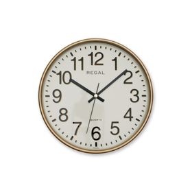 Regal 0252 GI Yuvarlak 26 Cm Yaldız Çerç. Duvar Saati