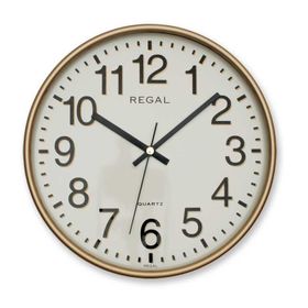 Regal 0252 GI Yuvarlak 26 Cm Yaldız Çerç. Duvar Saati