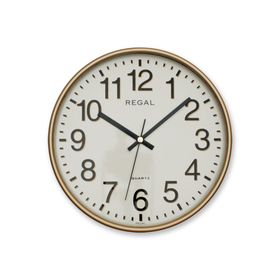 Regal 0252 GI Yuvarlak 26 Cm Yaldız Çerç. Duvar Saati
