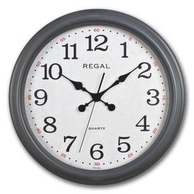 Regal 9108-D2 Gri Eskitme Büyük Boy Duvar Saati