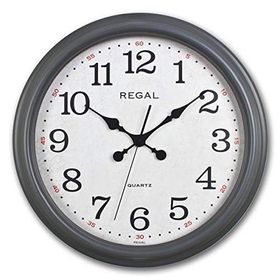 Regal 9108-D2 Gri Eskitme Büyük Boy Duvar Saati
