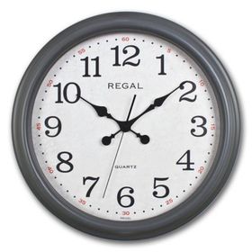 Regal 9108-D2 Gri Eskitme Büyük Boy Duvar Saati