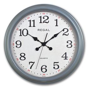 Regal 9108-D2 Gri Eskitme Büyük Boy Duvar Saati