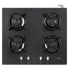 Regal RGL SGO 610S 4 Gözlü Gazlı Paslanmaz Cam Yüzeyli Set Üstü Ocak Siyah