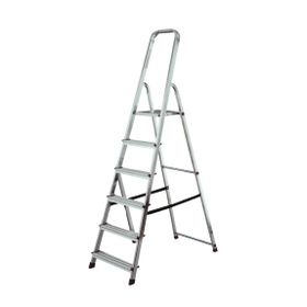 Regalux Alüminyum 6 Basamak 195x48x12 cm Katlanabilir Ev - Ofis Tipi Merdiven
