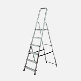 Regalux Alüminyum 6 Basamak 195x48x12 cm Katlanabilir Ev - Ofis Tipi Merdiven
