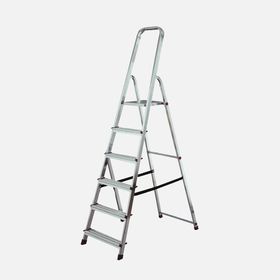 Regalux Alüminyum 6 Basamak 195x48x12 cm Katlanabilir Ev - Ofis Tipi Merdiven