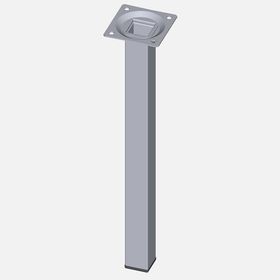 Regalux Çelik Boru Kare 300 mm Krom Masa Ayağı