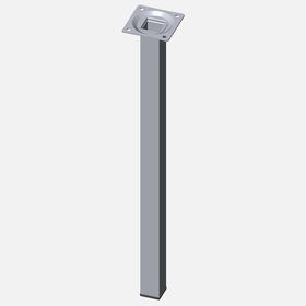 Regalux Çelik Boru Kare 400 mm Krom Masa Ayağı