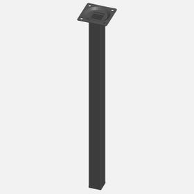 Regalux Çelik Boru Kare 400 mm Siyah Masa Ayağı