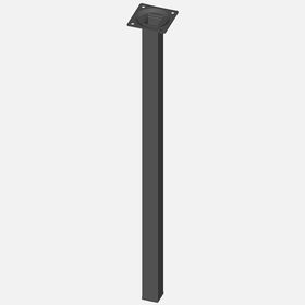 Regalux Çelik Boru Kare 500 mm Siyah Masa Ayağı
