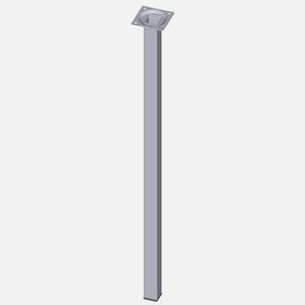 Regalux Çelik Boru Kare 600 mm Krom Masa Ayağı