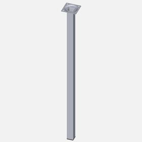 Regalux Çelik Boru Kare 600 mm Krom Masa Ayağı
