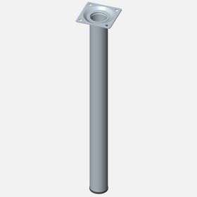 Regalux Çelik Boru Yuvarlak 400 mm Paslanmaz Çelik Renginde Masa Ayağı