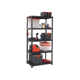 Regalux Krios 90x60x188 cm Siyah 5 Katlı Raf