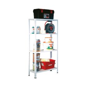 Regalux Metal 160x84x30 cm Beyaz 4 Katlı Raf
