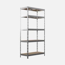 Regalux Metal Ahşap 90x40x180 cm Gri 5 Katlı Raf
