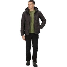 Regatta RMN199 Cranmore Puffer Antrasit Kapüşonlu Zip Erkek Ceket