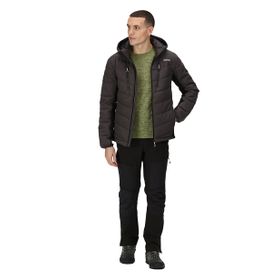 Regatta RMN199 Cranmore Puffer Antrasit Kapüşonlu Zip Erkek Ceket