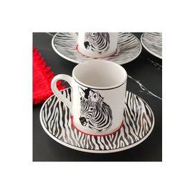 Regna Home Harmony Zebra 6 Kişilik Kahve Fincan Takımı