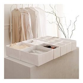 Rek Home 12'li Beyaz Çocuk Odası Dolap Çamaşır Çekmece İçi Düzenleyici Saklama Kutusu Organizer