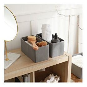 Rek Home 2'li Gri Çocuk Odası Dolap Çekmece Içi Çamaşır Düzenleyici Saklama Kutusu Organizer